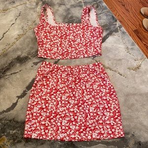 2 Piece Crop top and Skirt